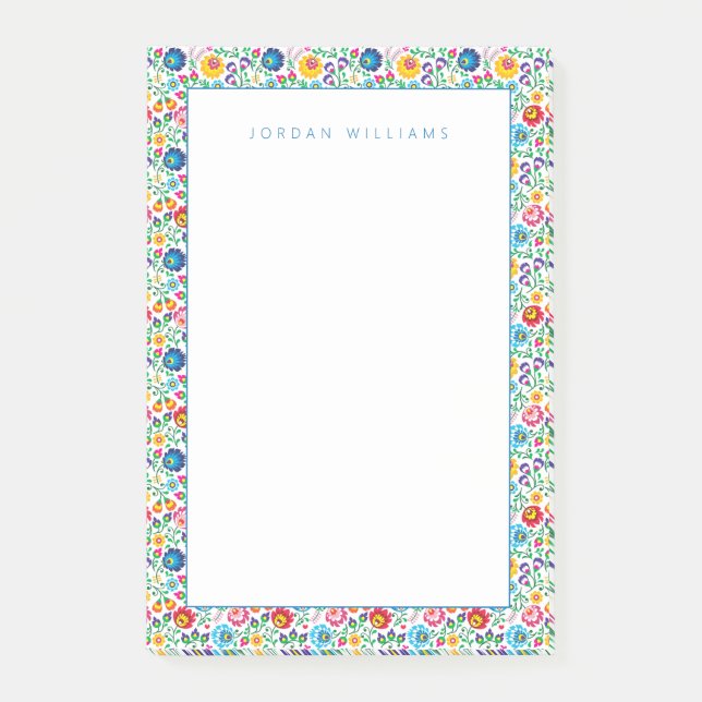Notas Post-it® Añada su estampado de plores conocido del arte (Anverso)