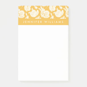 Notas Post-it® Añada su estampado de plores el   de oro conocido