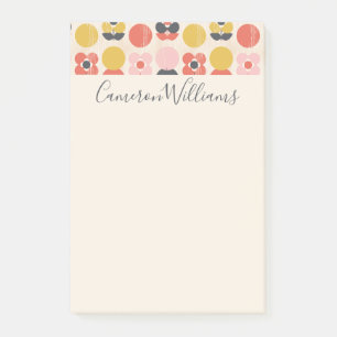 Notas Post-it® Añada su estampado de plores moderno de los