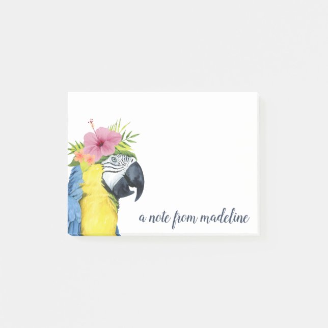 Notas Post-it® Añada su halo el | tropical conocido - loro (Anverso)