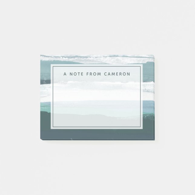 Notas Post-it® Añada su mar el | verde azulado conocido (Anverso)