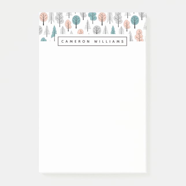 Notas Post-it® Añada su modelo el | lindo conocido del bosque del (Anverso)