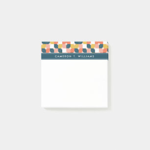 Notas Post-it® Añada su modelo geométrico retro del Bauhaus