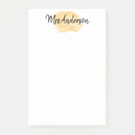 Notas Post-it® añadir nombre de profesor simple color de agua mín