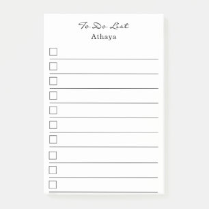 Notas Post-it® Añadir nombre simple a la lista de tareas