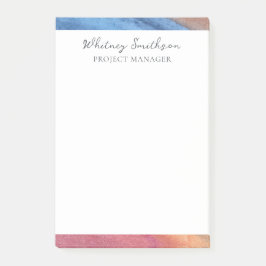 Notas Post-it® Añadir nombre simple Resumen de color marrón y azu