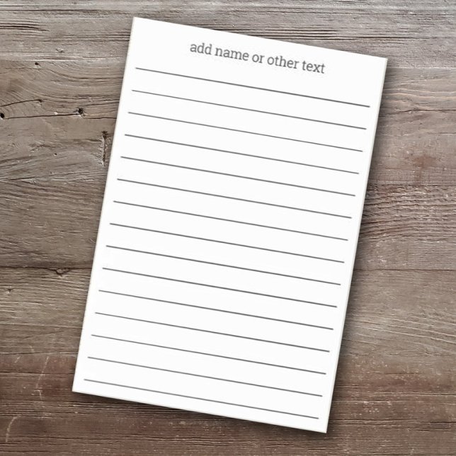 Notas Post-it® Añadir nombre - Simple Serif Font con líneas - gri (Subido por el creador)