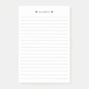 Notas Post-it® Añadir nombre tipo de letra simple grave con línea