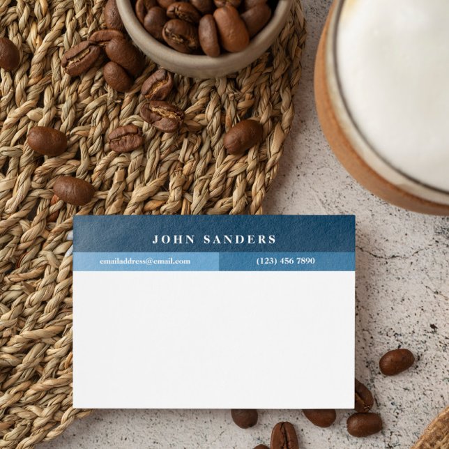 Notas Post-it® Añadir su nombre azul oscuro simple (Subido por el creador)