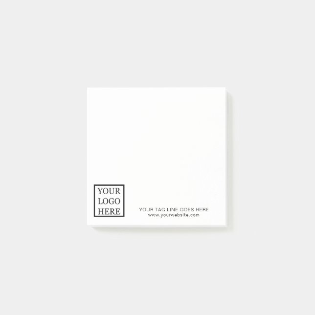 Notas Post-it® Añadir tu promoción comercial de logotipos 3x3 (Anverso)