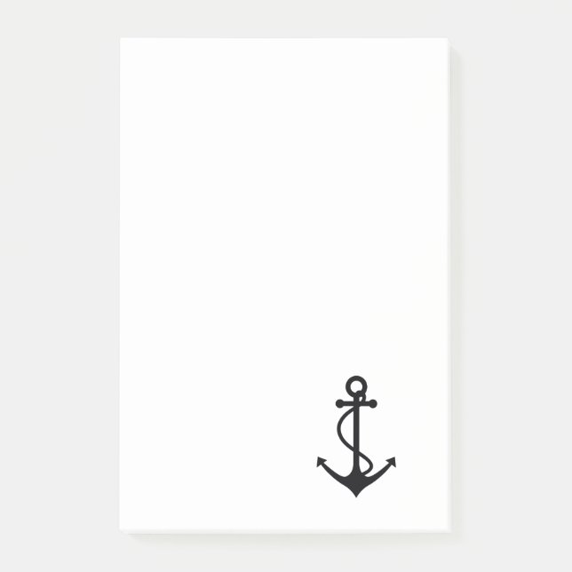 Notas Post-it® Ancla negra clásica (Anverso)