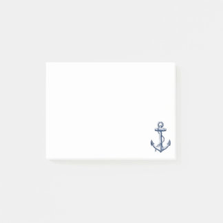 Notas Post-it® Anclaje azul de la marina