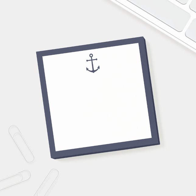 Notas Post-it® Anclaje azul de la Marina Náutica (Subido por el creador)