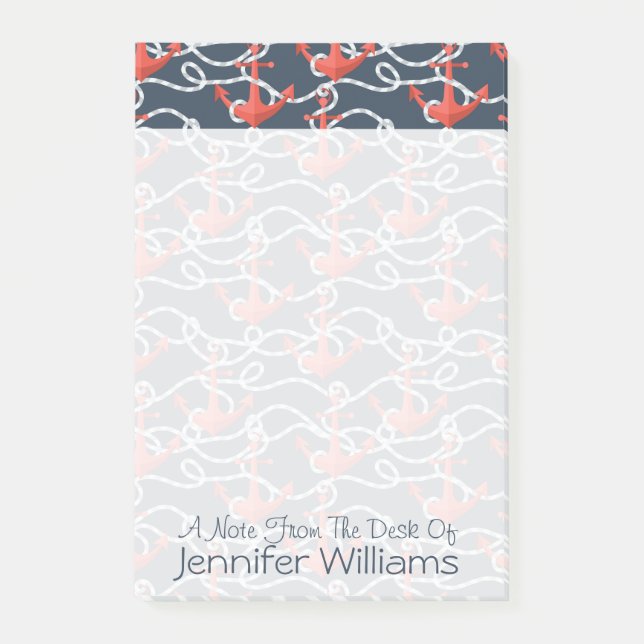 Notas Post-it® Anclajes Náuticos Y Patrón De Ropa| Agregar su nom (Anverso)