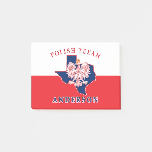 Notas Post-it® Anderson Poland Texan Post It Notes (Anverso)