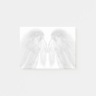 Notas Post-it® ANGEL ALAS Blanco - Pájaros con contacto gris -