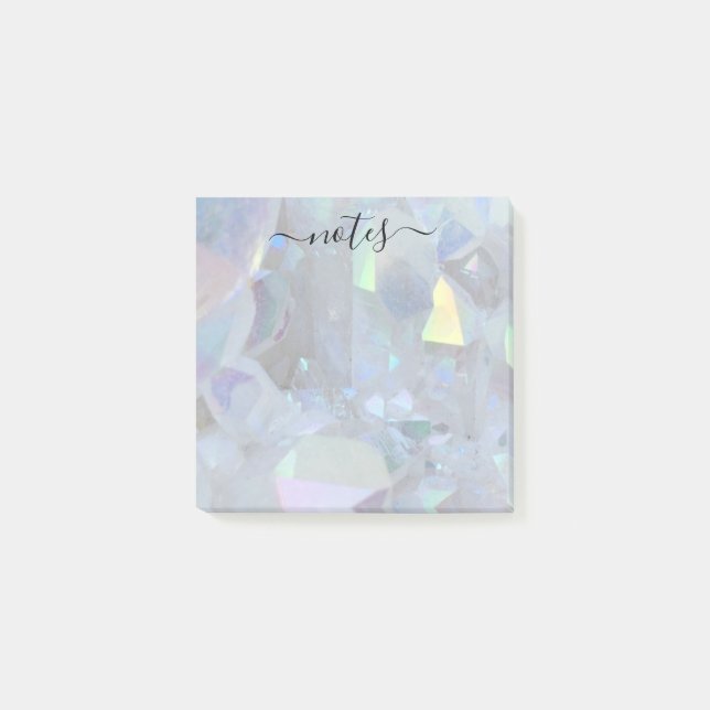 Notas Post-it® Angel Aura Quartz Moderno Glam Note Pad (Anverso)