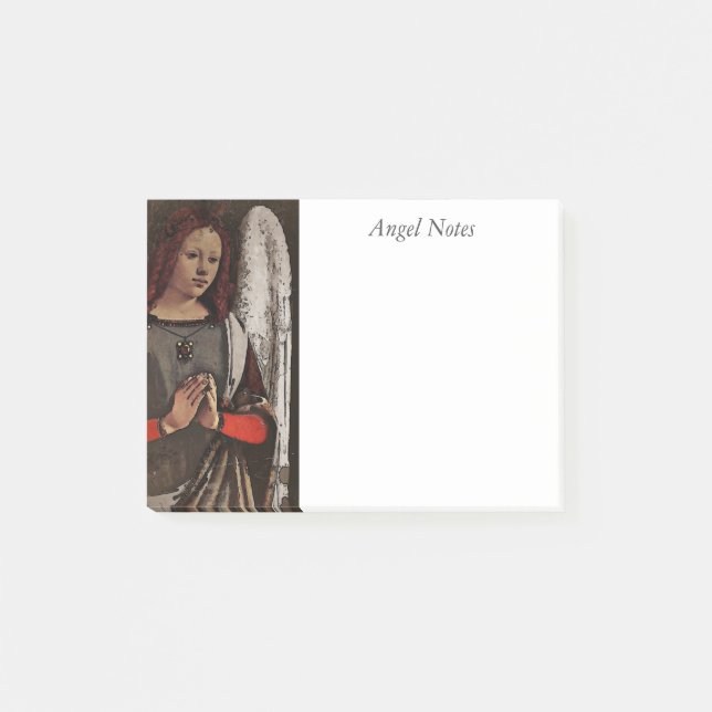 Notas Post-it® Ángel Gracioso doblado las manos (Anverso)