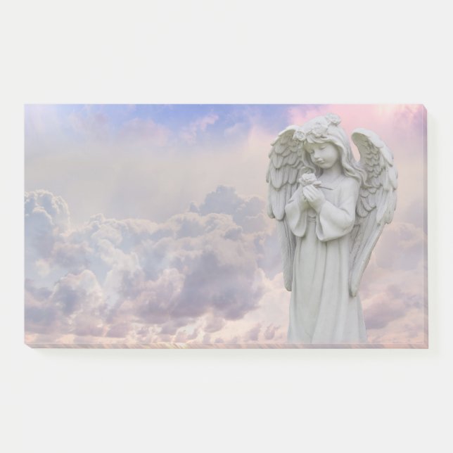 Notas Post-it® Angel Holding Flower (Anverso)