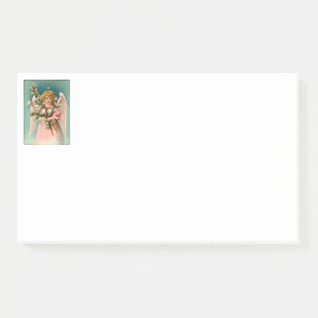 Notas Post-it® Ángel Lindo con Vestido Rosa (Anverso)