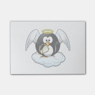 Notas Post-it® Angel Penguin en una nube