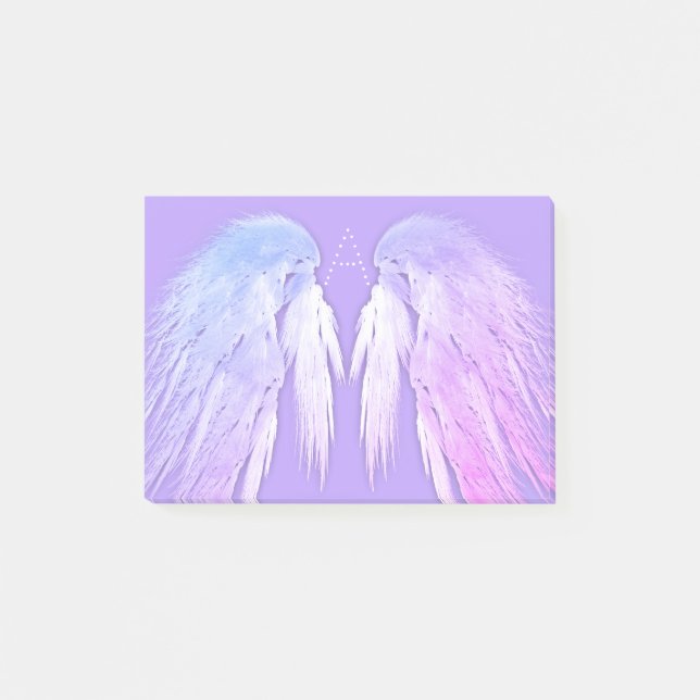 Notas Post-it® ANGEL WINGS Fairy Purple Monograma (Anverso)