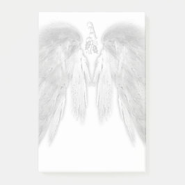 Notas Post-it® ANGEL WINGS White Heavenly Holly Monograma
