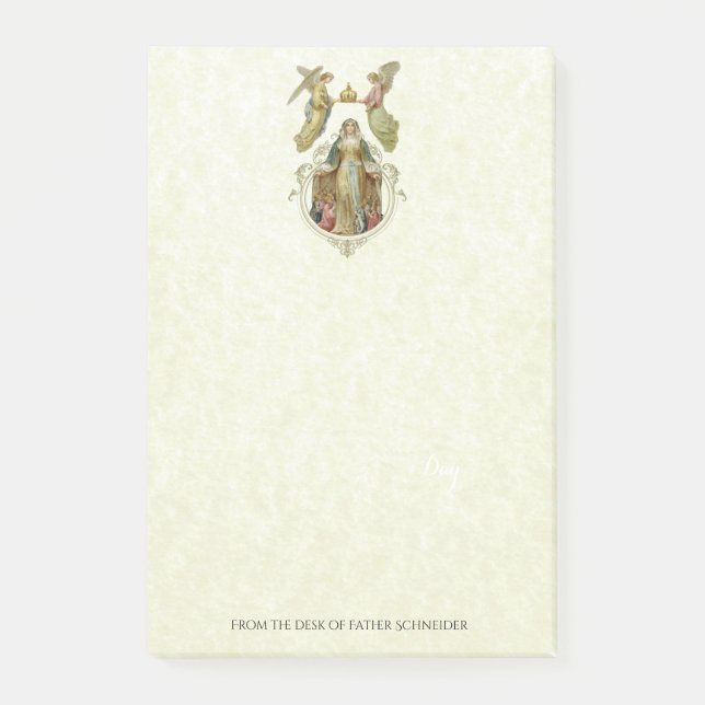 Notas Post-it® Ángeles bendecidos religiosos católicos del Virgen (Anverso)