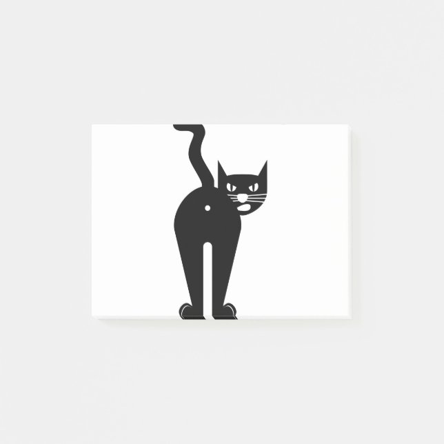 Notas Post-it® Animal Cat Mammal Silhouette (Anverso)