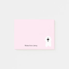 Notas Post-it® Animal Kawaii Mascota de Cachorro Blanco