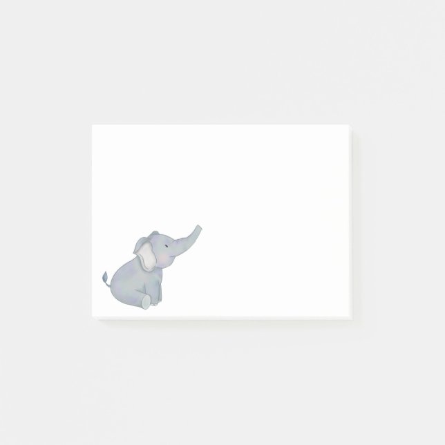 Notas Post-it® Animal lindo del safari del elefante (Anverso)