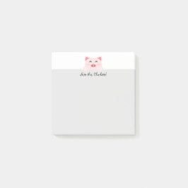 Notas Post-it® Animal personalizado de Kawai - cerdo