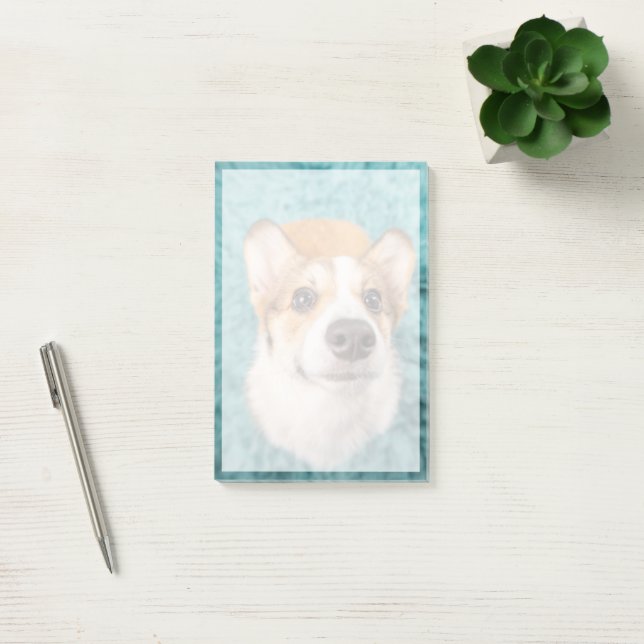 Notas Post-it® Animales de bebé más afectados | Cara dulce Corgi  (Oficina)