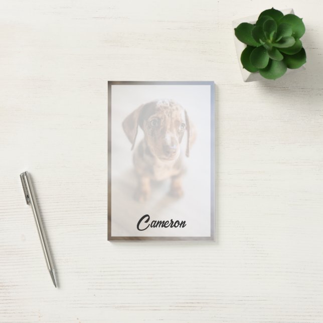 Notas Post-it® Animales de bebé más afectados | Dachshund Puppy (Oficina)