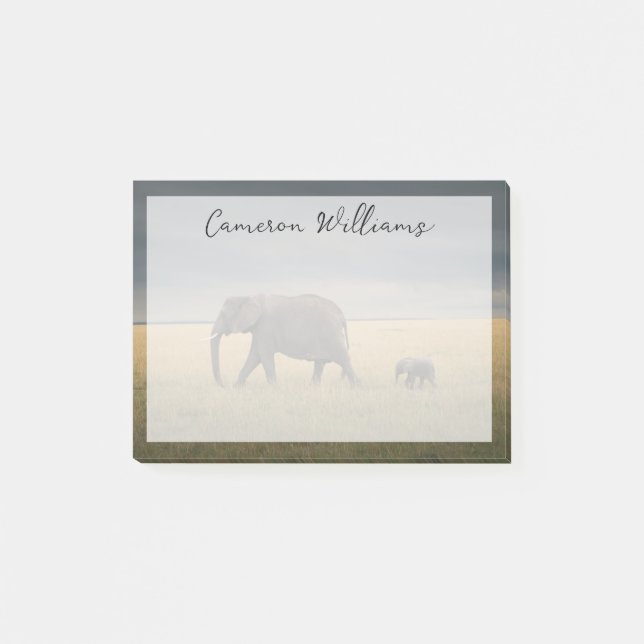 Notas Post-it® Animales de bebé más afectados | Familia Elefante  (Anverso)