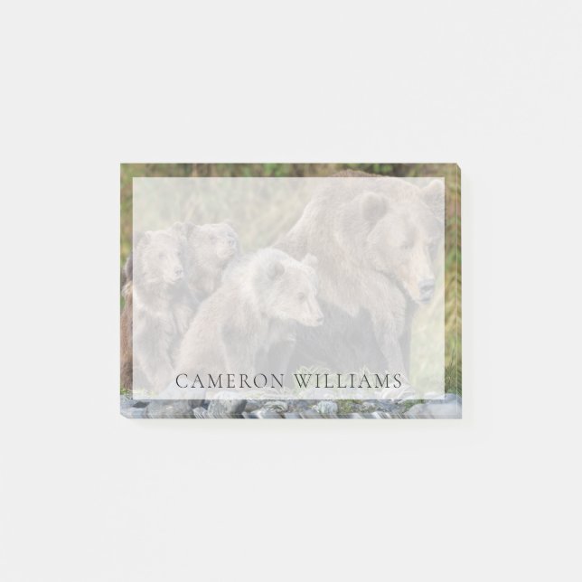 Notas Post-it® Animales de bebé más afectados | Kodiak Mama Bear  (Anverso)