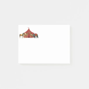 Notas Post-it® Animales y tienda de circo