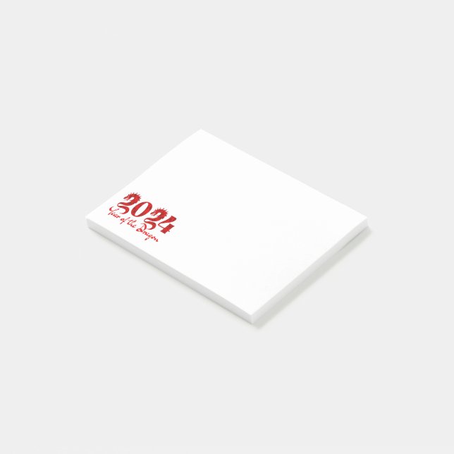 Notas Post-it® Año Del Dragón Rojo 2024 (En perspectiva)