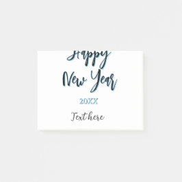 Notas Post-it® Año nuevo azul negro audaz año simple