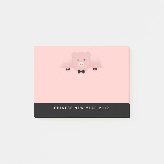 Notas Post-it® Año nuevo chino 2019 Año del cerdo (Anverso)
