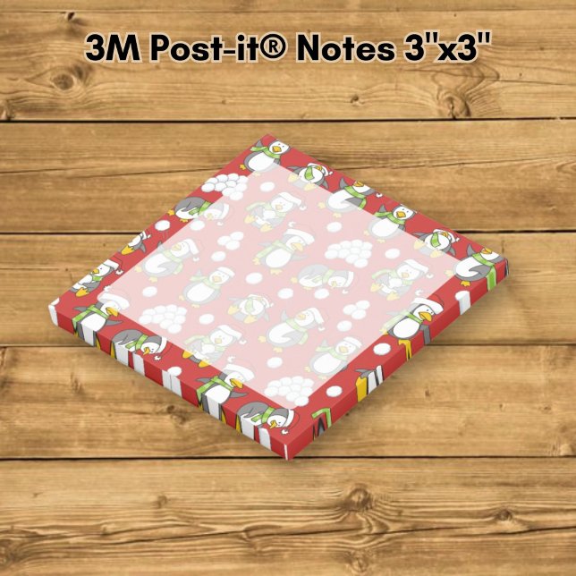 Notas Post-it® Antecedentes de pingüinos navidades (Subido por el creador)