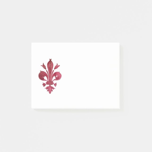 NOTAS POST-IT® ANTIGÜEDAD RED FLEUR DE LIS EN BLANCO HERMOSO (Anverso)
