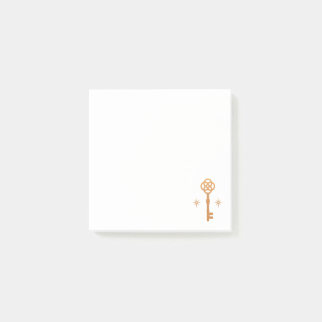 Notas Post-it® Antiguo Key Post It Notes / Blanco (Anverso)