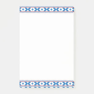 Notas Post-it® Antiguos signos letones azul, rojo, blanco