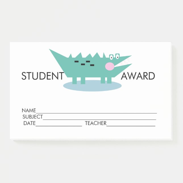 Notas Post-it® Anuncio de logro de premio estudiantil (Anverso)