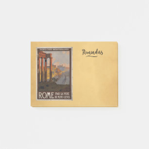 Notas Post-it® Anuncio de viaje vintage del Foro Romano