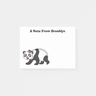 Notas Post-it® Aoso panda alegre y lindo con personalizado de flo