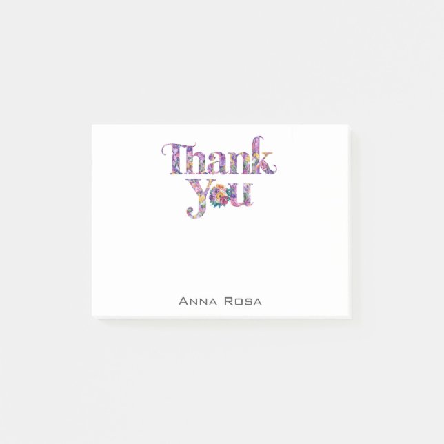 Notas Post-it® *~* AP85 Floral Gracias - Gratitude Manifest (Anverso)