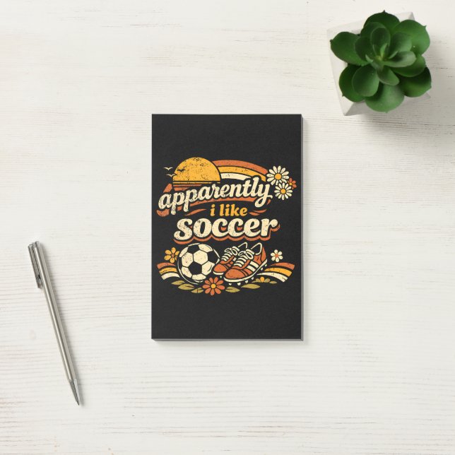 Notas Post-it® Aparentemente me gusta el fútbol (Oficina)