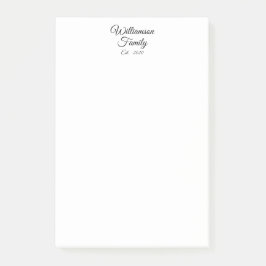 Notas Post-it® Apellido de la pareja personalizar, año, negocio